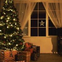 Weva LED Weihnachtsstern Fensterbild S1 warmwei&szlig; f&uuml;r 3 x AA Batterie