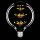 Weva LED Rustika Carbon Globe G125 2W = 15W 150lm E27 extra warmwei&szlig; 2200K