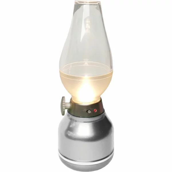 LED Tischleuchte - LightMe Akku Lampe in Silber - 0,4W 30lm warmweiß 2700K - kabellos dimmbar