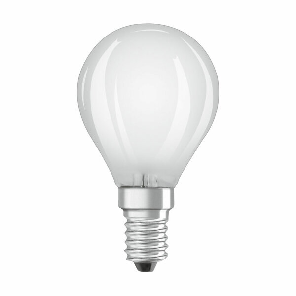 LED E14 Leuchtmittel - Osram Filament Tropfen matt - P45 2,5W = 25W - 250lm neutralwei&szlig; 4000K 300&deg;
